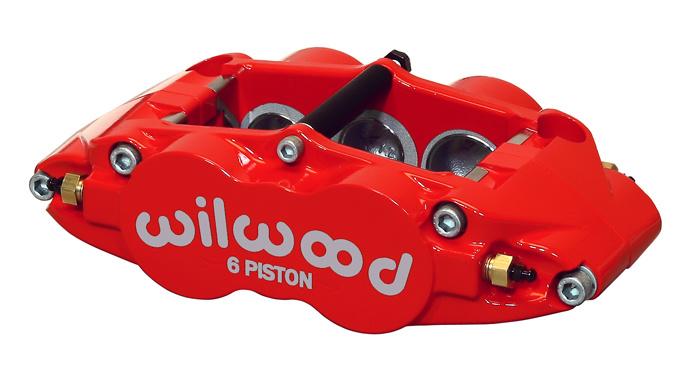 Forged Narrow Superlite 6 Radial Mount Red Powder Coat Right Hand Caliper (Piston Area: 4.04)