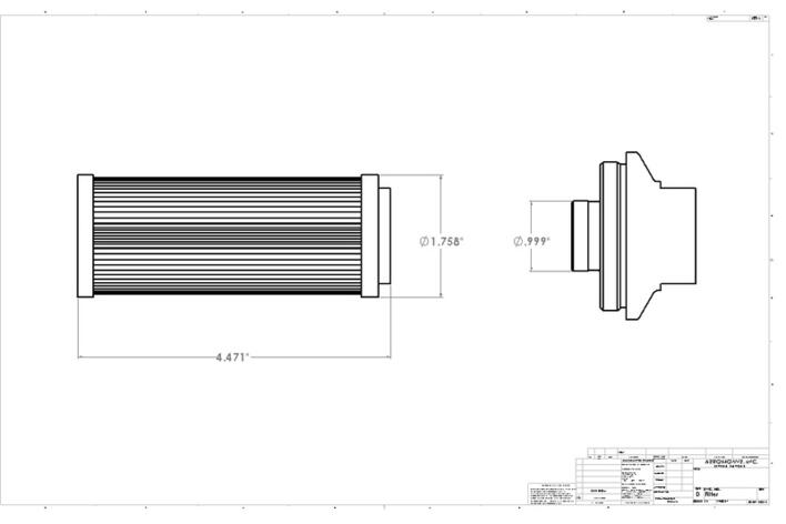 Aeromotive 10 Micron - brændstof filter - Sort