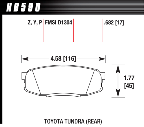 Brake Pad - Perf. Ceramic type - Rear - Toyota - Lexus
