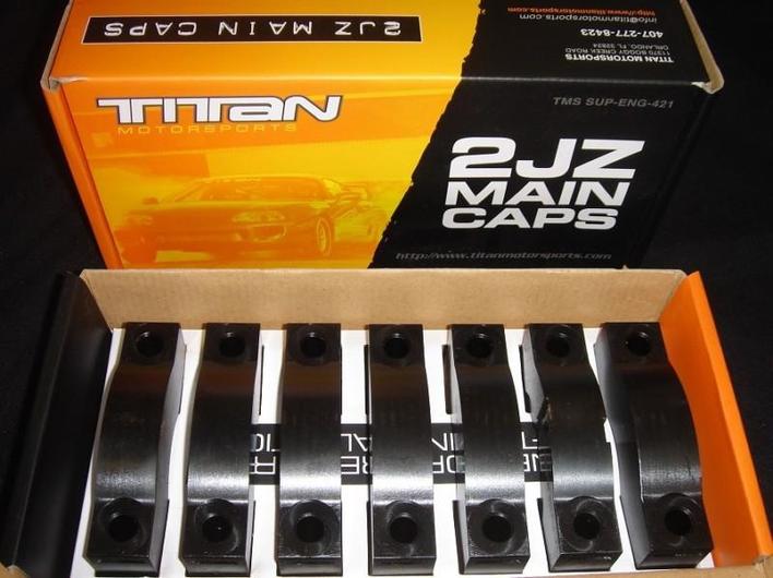Titan Motorsports 2JZ Billet Main Caps for The Supra MK4