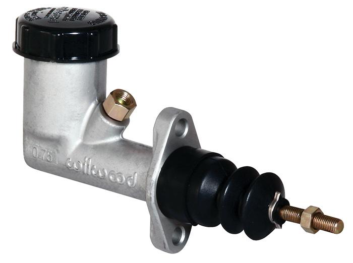 Single Outlet Aluminum Integral Reservoir Compact Master Cylinder Bare Finish (Bore Size: .70)