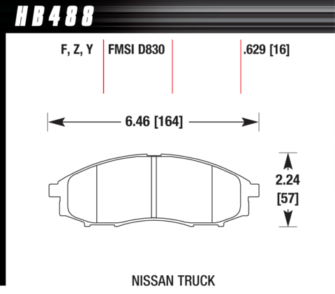 Brake Pad - LTS type - Front - Nissan