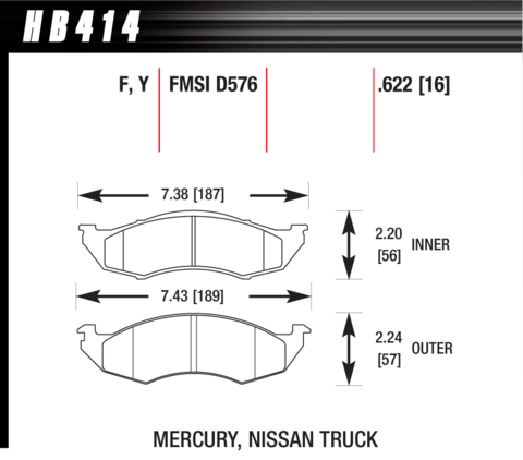Brake Pad - HPS type - Front - Nissan - Mercury