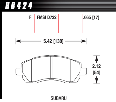 Brake Pad - HPS type - Front - Subaru