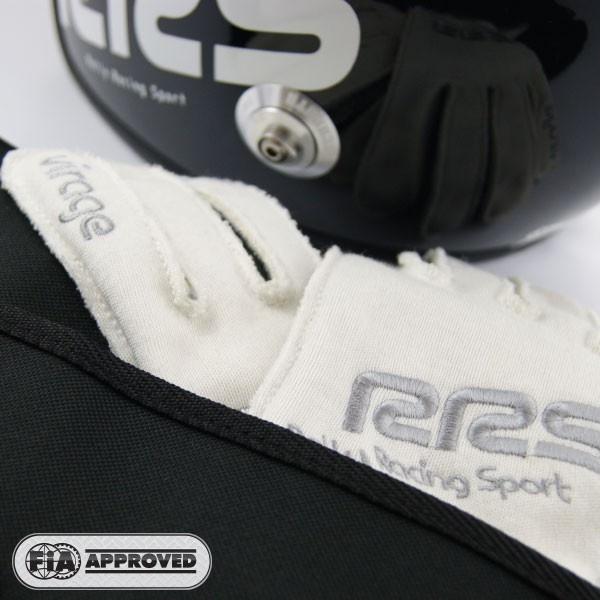 RRS Virage2 FIA Racing Gloves - White Logo Grey