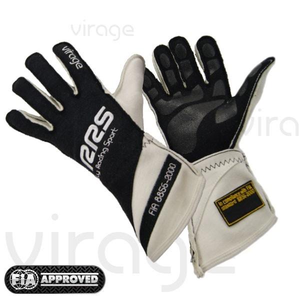 Racing Gloves RRS Virage2 FIA - Black Logo White