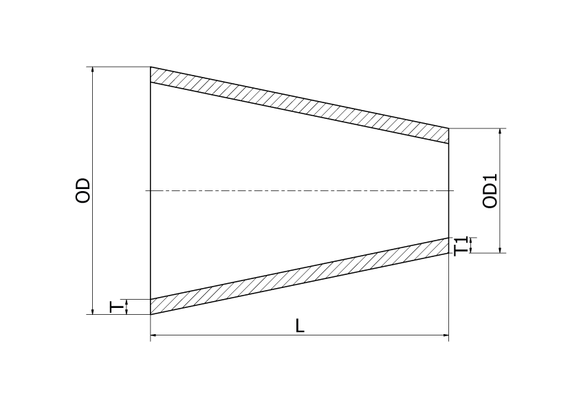 Konus, koncentrisk 4" - 2"  /  104.0 x 54.0 x 2.0mm