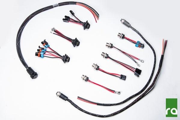 Fuel Pump Assemblies with Triple Walbro F90000262 Pumps Internal Bulkhead and Universal Single Pump External Bulkhead Harness