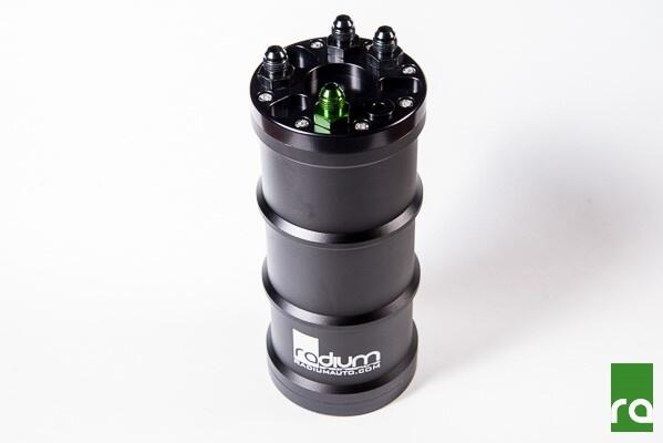 Fuel Surge Tank, Single Pickup Tube for External Pump with Mounting Bracket, Frame Rail Mount