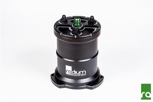 Fuel Surge Tank, Dual Pickup Tubes for External Pumps with Mounting Bracket, Frame Rail Mount