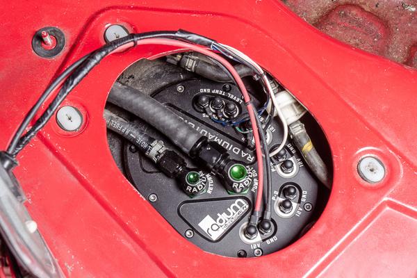 Fuel Hanger Feed Surge Tank, Mazda RX7 FD FHST Pumps Not Included, AEM 50-1220 E85, Microglass Filter, DIY Wiring Kit, Dual Pump