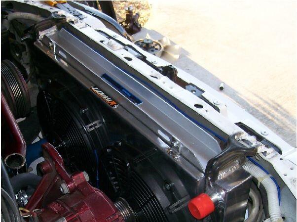 Mustang Performance Aluminium radiator blæser skjold kit, 79-93