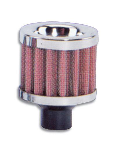 Crankcase Breather Filter w/ Chrome Cap, 1/2" Inlet I.D.