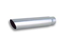 3" Round Stainless Steel Tip (Single Wall, Angle Cut) - 2.5" inlet, 18" long