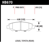 Brake Pad - HPS type - Front - Toyota - Lexus