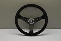 Nardi Deep Corn Steering Wheel Blk suede Red stitch Blk spokes 350mm