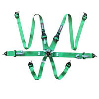 RRS FIA 3" 2" R6 HANS® 2.8kg green harness