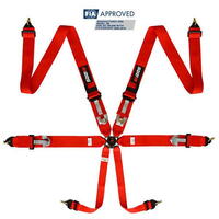 RRS FIA R6 2.9 kg red harness (6 points)