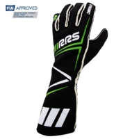 FIA RRS DYNAMIC 3 racer handsker Sort/Grøn (Udvendige syninger) FIA 8856-2018