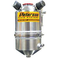PETERSON Pavement Oval Dry Sump Oil Tank, 3 gal, with filter.